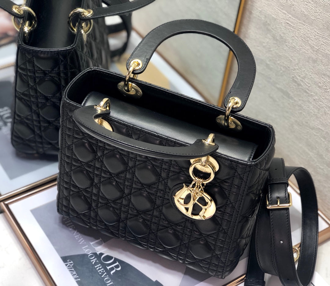 Explosive style 💕Return goods Lady Dior classic 5⃣️ lattice 🍡24cm 6605