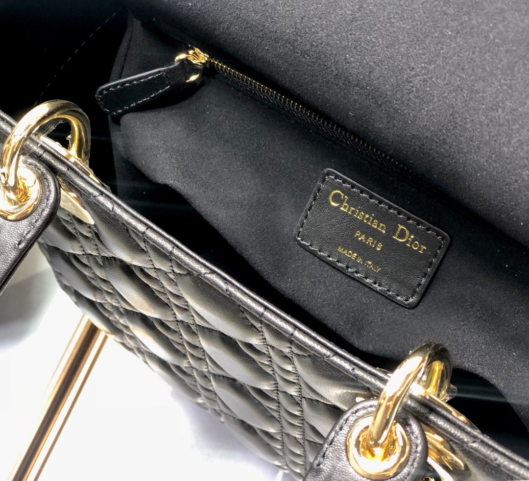 Explosive style 💕Return goods Lady Dior classic 5⃣️ lattice 🍡24cm 6605