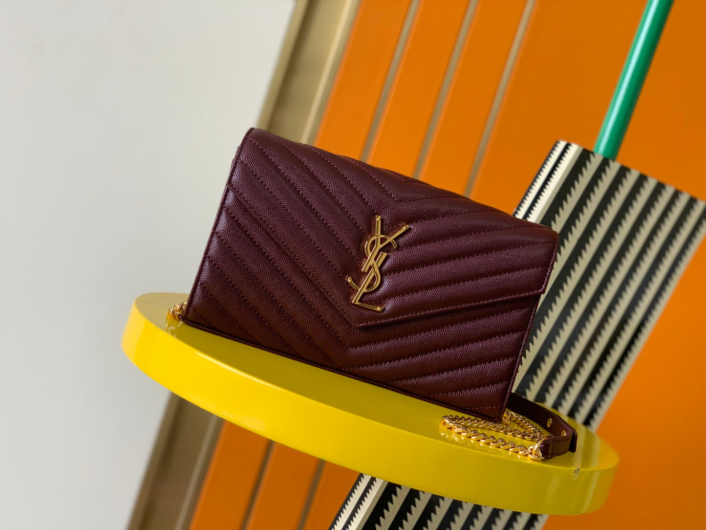 ใOriginal leatherใ#๐ด๐๐๐๐๐๐๐ ๐พ๐๐# MONOGRAM Caviar Texture Original Leather Version Envelope Bag.360452 /377828