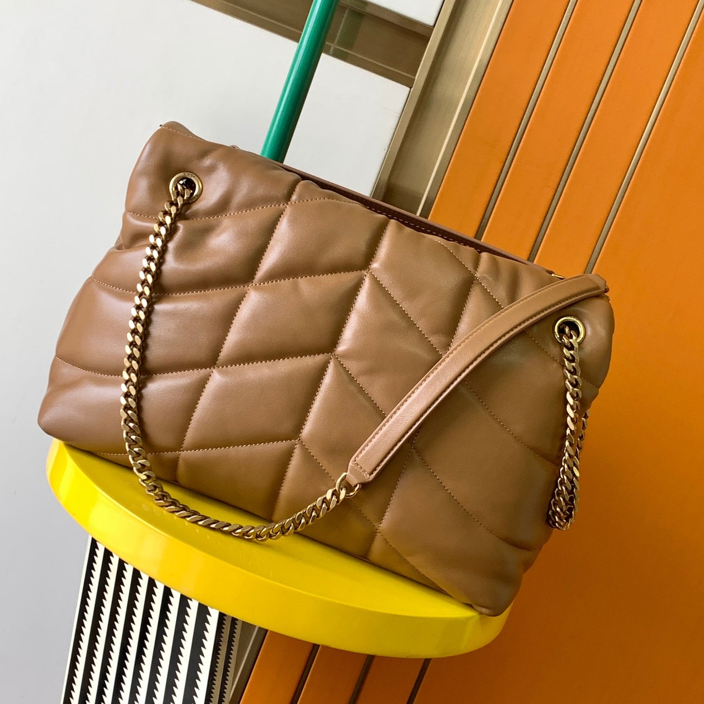 LOULOU PUFFER quilted lambskin bag 29CM~35CM new color caramel arrival! ! !