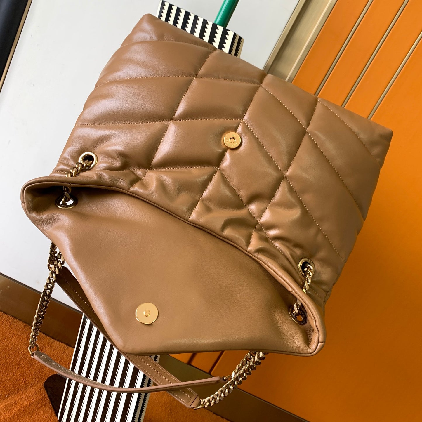 LOULOU PUFFER quilted lambskin bag 29CM~35CM new color caramel arrival! ! !