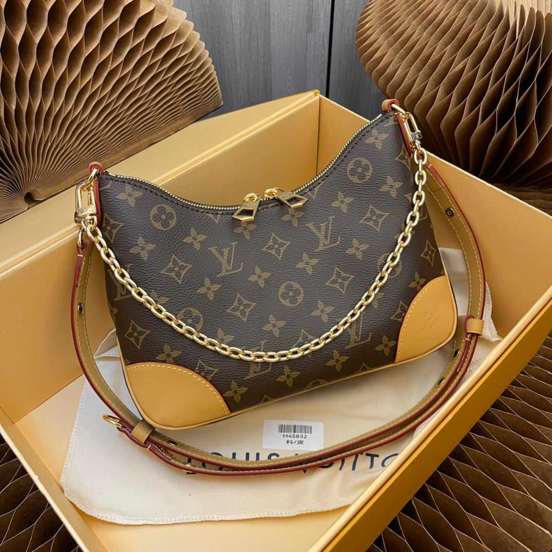 M45832 Presbyopia yellow leather Odeon small handbag