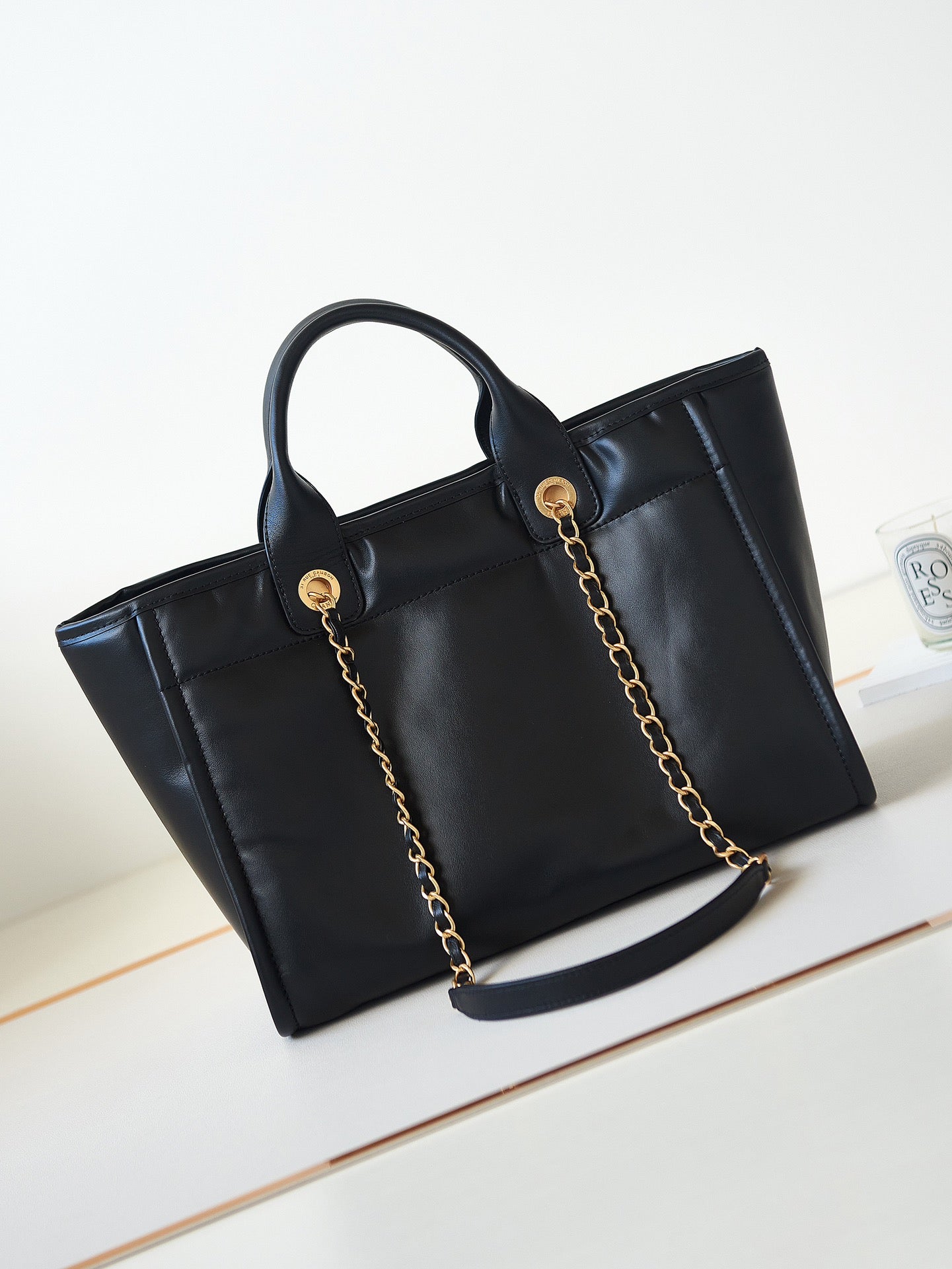 23B latest beach bag, whole sheep goat leather, logo beach bag