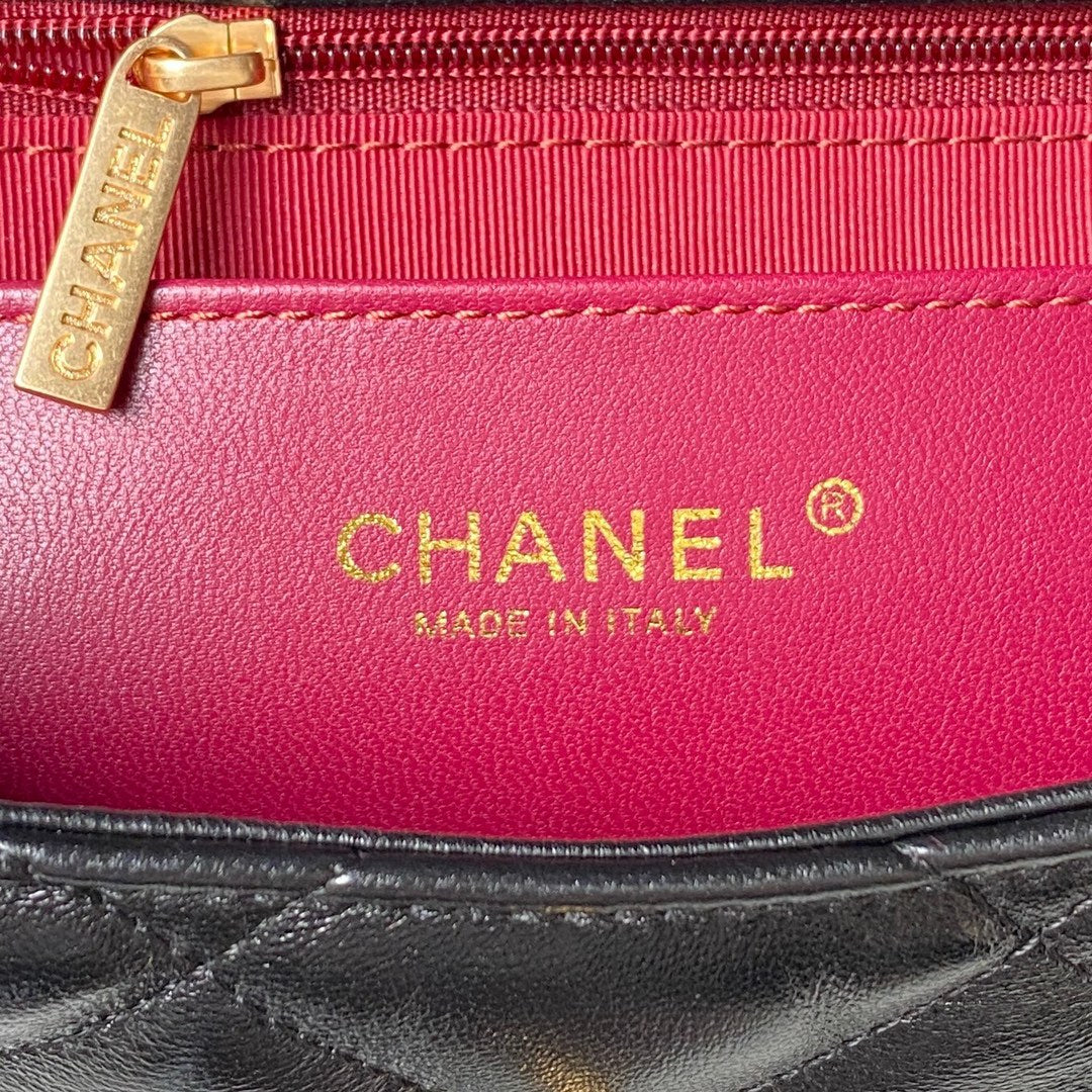 ⚛️Chane1❄️23K sheepskin wide shoulder strap shoulder bag AS4305