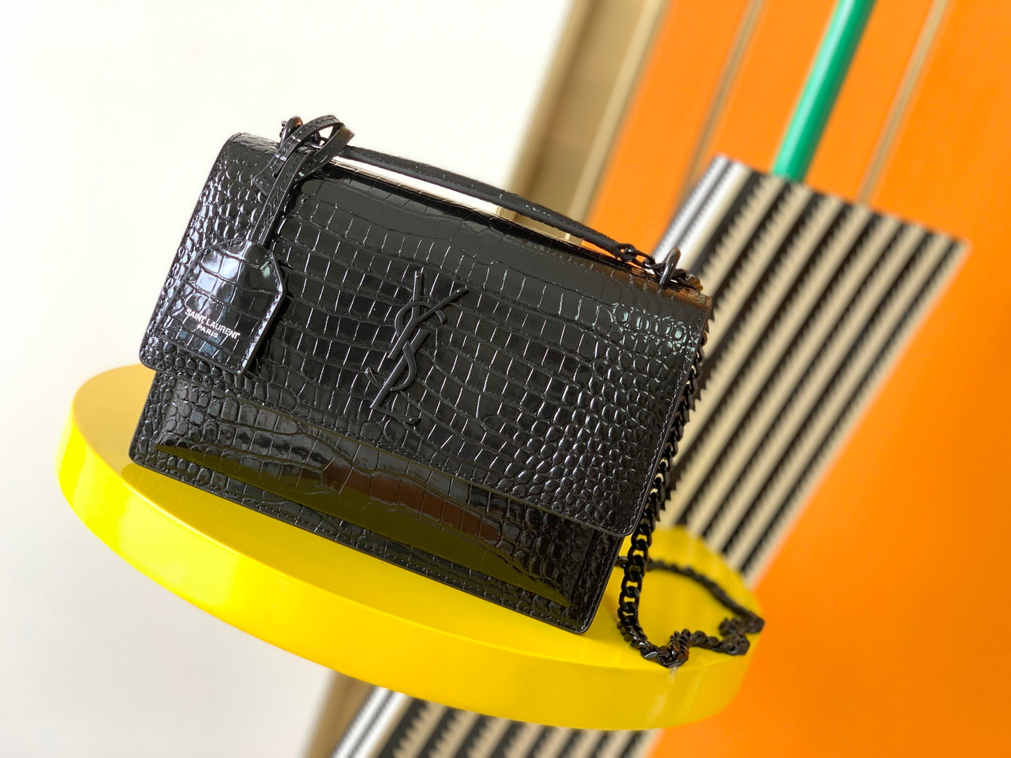 #𝑺𝒖𝒏𝒔𝒆𝒕 𝟮𝟮𝒄𝒎#Classic crocodile pattern sunset sunset bag series