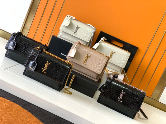 #𝑺𝒖𝒏𝒔𝒆𝒕 𝟮𝟮𝒄𝒎#Classic crocodile pattern sunset sunset bag series