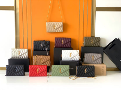 【Original leather】#𝑴𝒐𝒏𝒐𝒈𝒓𝒂𝒎 𝑾𝒐𝒄# MONOGRAM Caviar Texture Original Leather Version Envelope Bag.360452 /377828