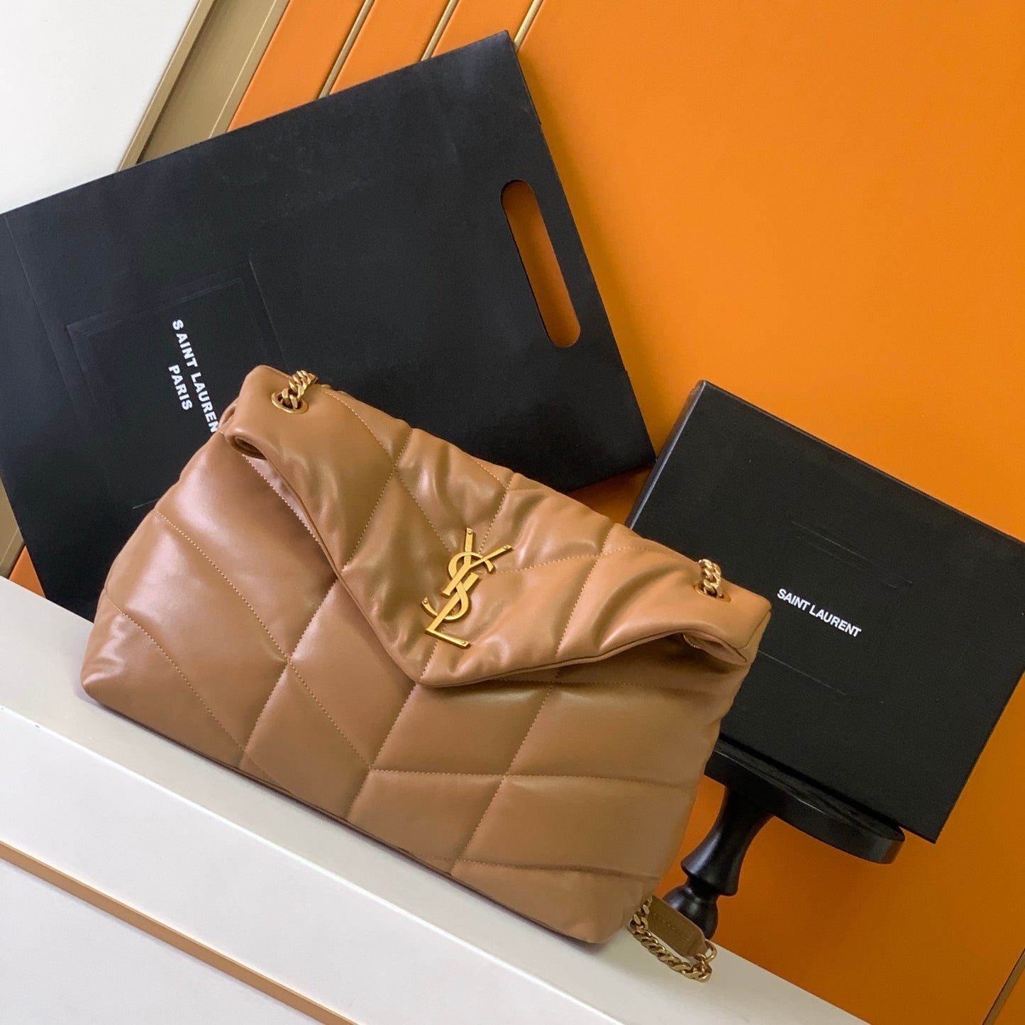 LOULOU PUFFER quilted lambskin bag 29CM~35CM new color caramel arrival! ! !