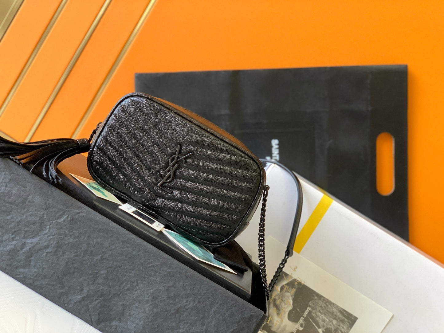 [Original Leather] 🔥Lou Mini Jacquard Grain Leather Bag Genuine Quality! Model: 585040.