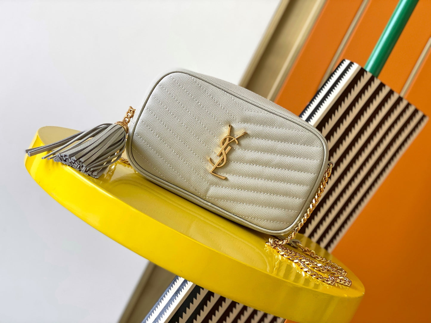 [Original Leather] 🔥Lou Mini Jacquard Grain Leather Bag Genuine Quality! Model: 585040.