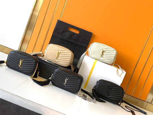 [Original Leather] 🔥Lou Mini Jacquard Grain Leather Bag Genuine Quality! Model: 585040.