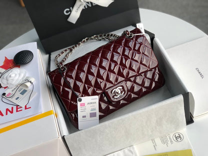💖A1112 date red patent leather gold spot
