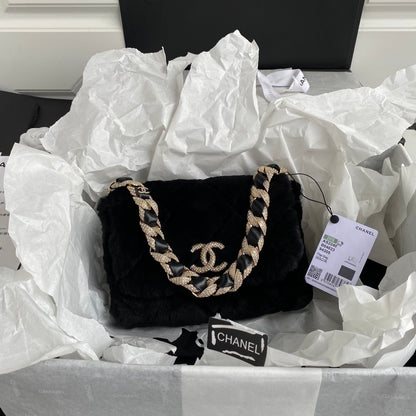 Chanel Autumn and Winter Diamond Wool AS2240 Fur Bag Flap Bag