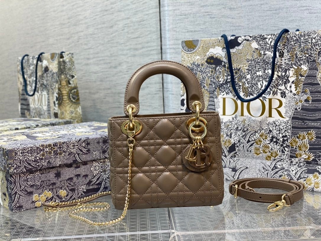 ✦ 𝗟𝗮𝗱𝘆 𝗗𝗶𝗼𝗿 𝗺𝗶𝗻𝗶 lambskin with enamel buckle