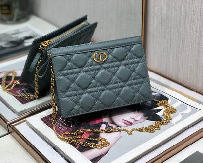 New, slim DⅠOR CARO woc zipper clutch bag