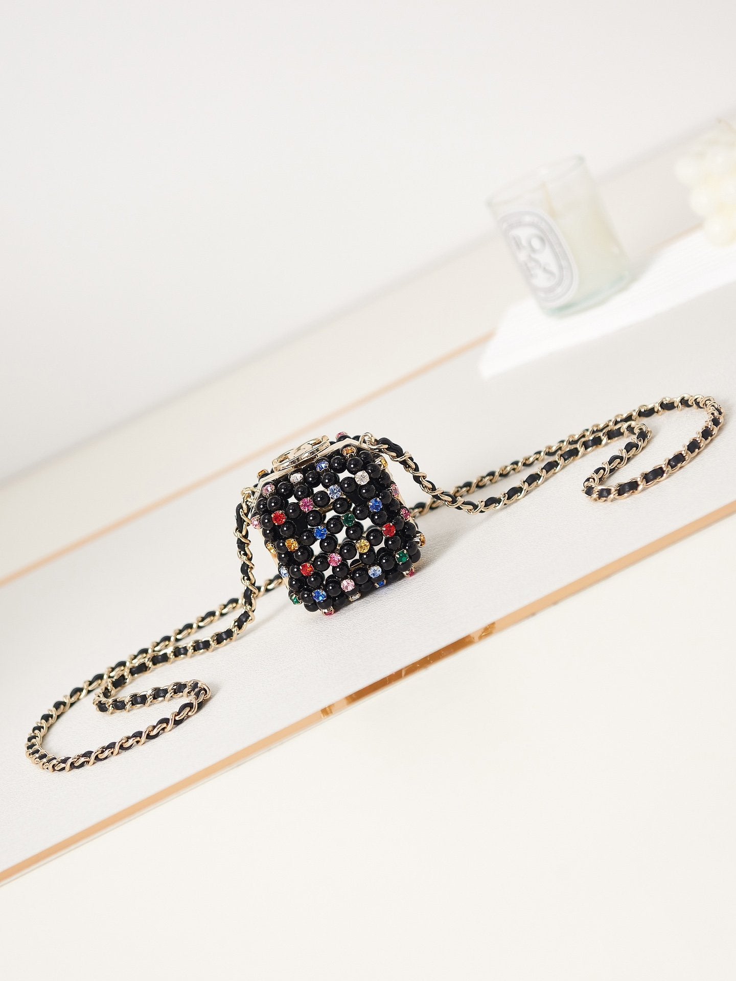 𝐂𝐡𝐚𝐧𝐞𝐥 𝐒𝐒2023 Spring and Summer Heavy Industry Dinner Bag Series full package Style number AS3769 Size 8-7-7
