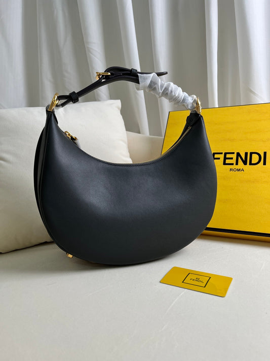 FEND1praphy underarm bag featuring a crescent shape