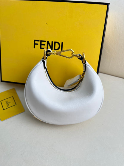 FEND1praphy underarm bag featuring a crescent shape