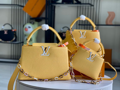【Premium boutique original leather 💋M21798 chick yellow gold buckle】