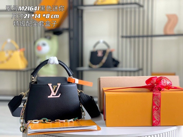 Premium boutique original leather M21641💋M21798 black gold buckle]