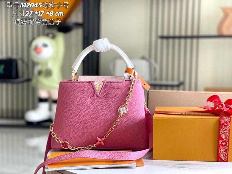 [Premium boutique original leather 💋M20845 light pink flower trio]