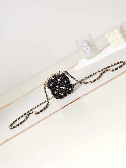 𝐂𝐡𝐚𝐧𝐞𝐥 𝐒𝐒2023 Spring and Summer Heavy Industry Dinner Bag Series full package Style number AS3769 Size 8-7-7
