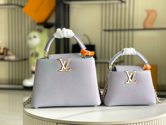 【Premium boutique original leather M59868💋M59850 star pearlescent blue shell buckle】