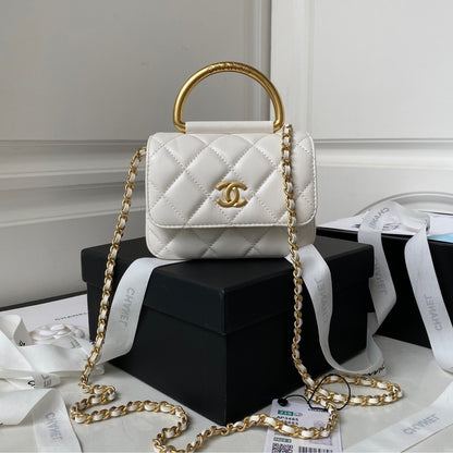 🌐Chane1 2022SS early spring latest catwalk model AS3214 classic rhombic flap bag decorated with rough gold chains to embellish the handbag, stand out and perform eternally ♾️ Elegant, especially praise 👍 Size: 17×21×6cm