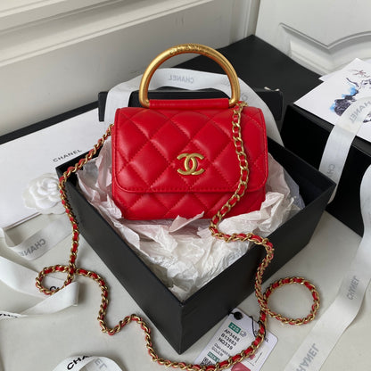 Chanel 23B metal bracelet flip phone bag