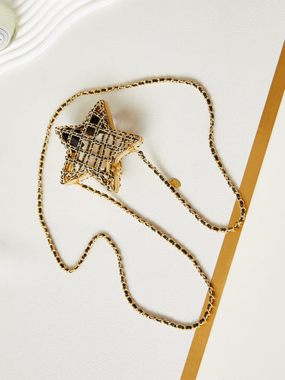 Star Rigid Evening Bag in Shiny Metal!