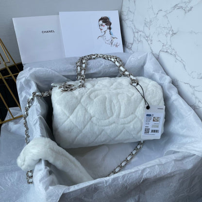 Chanel23C new autumn and winter wool bowling bag