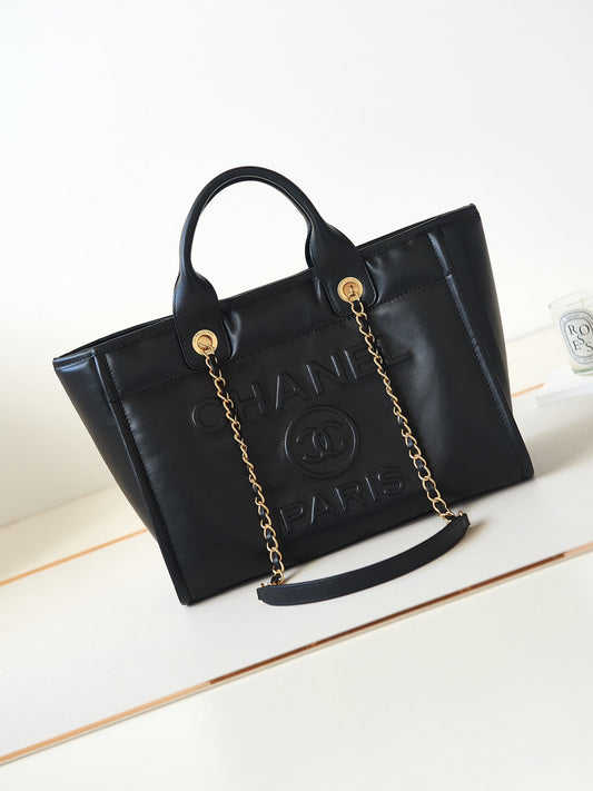 23B latest beach bag, whole sheep goat leather, logo beach bag