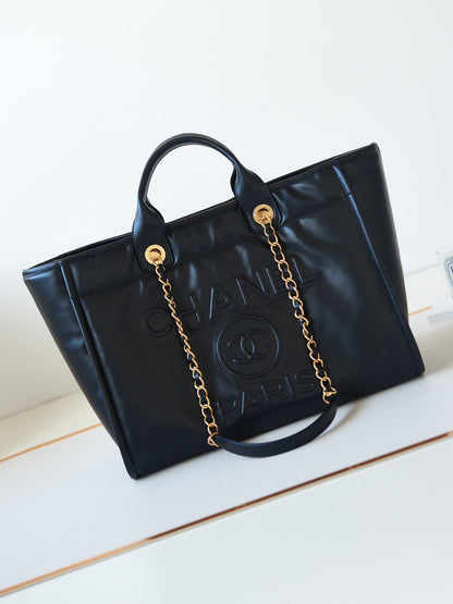 23B latest beach bag, whole sheep goat leather, logo beach bag