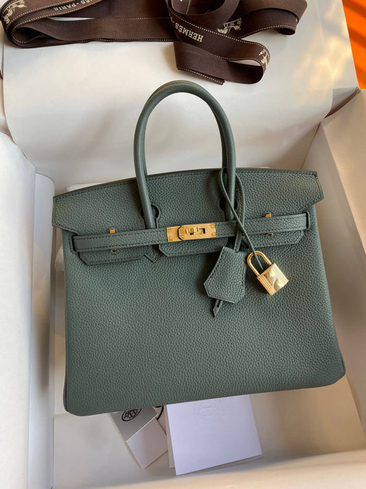 BK25cm,Almond Green Gold Buckle