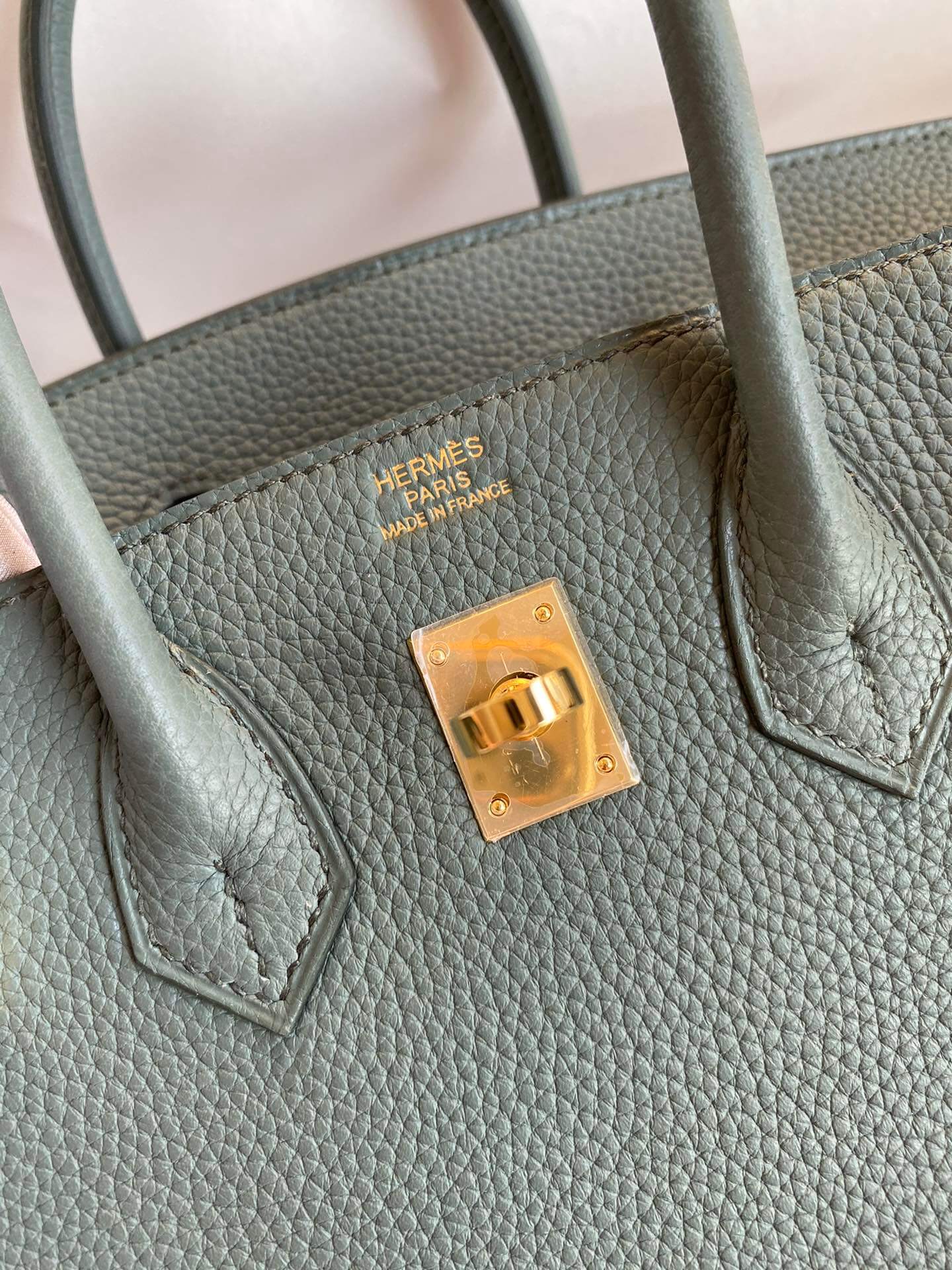 BK25cm,Almond Green Gold Buckle