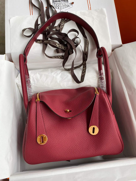 LD26cm,wine red gold buckle