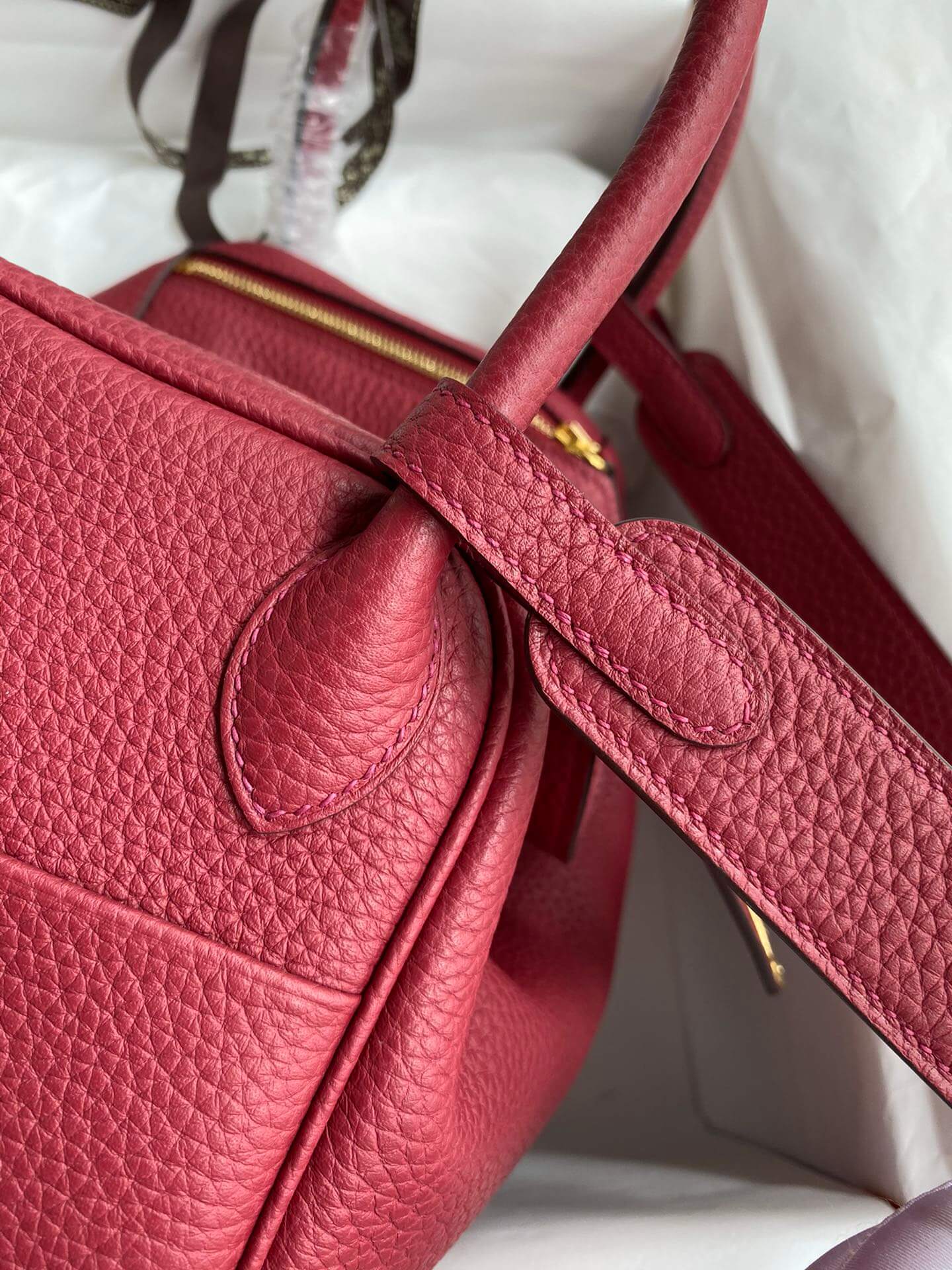LD26cm,wine red gold buckle