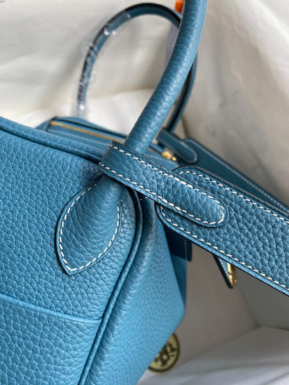 LD26cm,Denim blue gold buckle