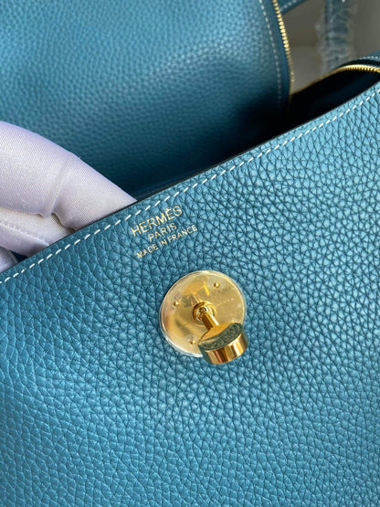 LD26cm,Denim blue gold buckle