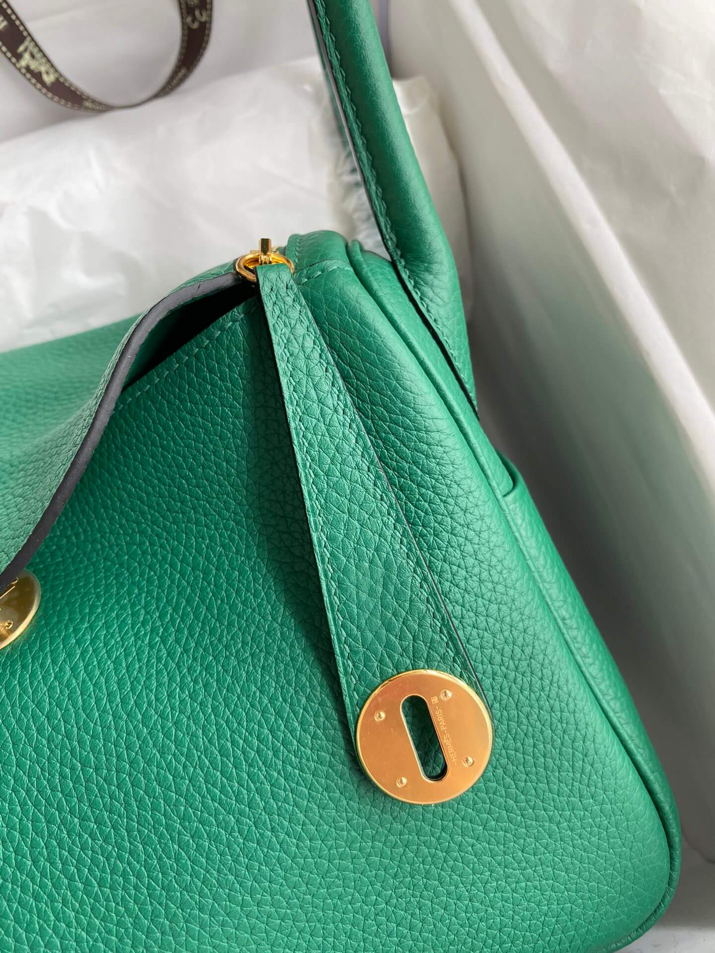 LD26cm,Peacock Green Gold Buckle
