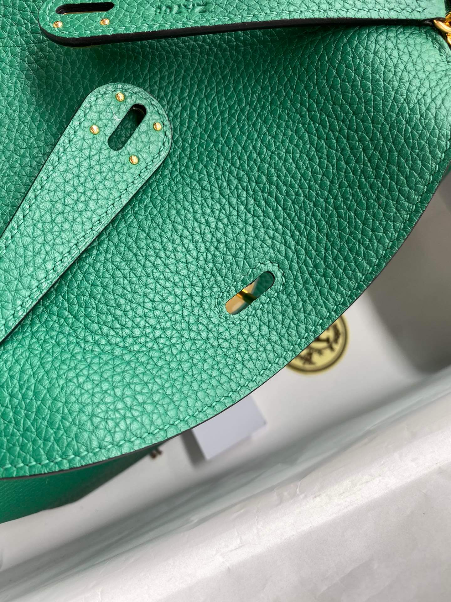 LD26cm,Peacock Green Gold Buckle