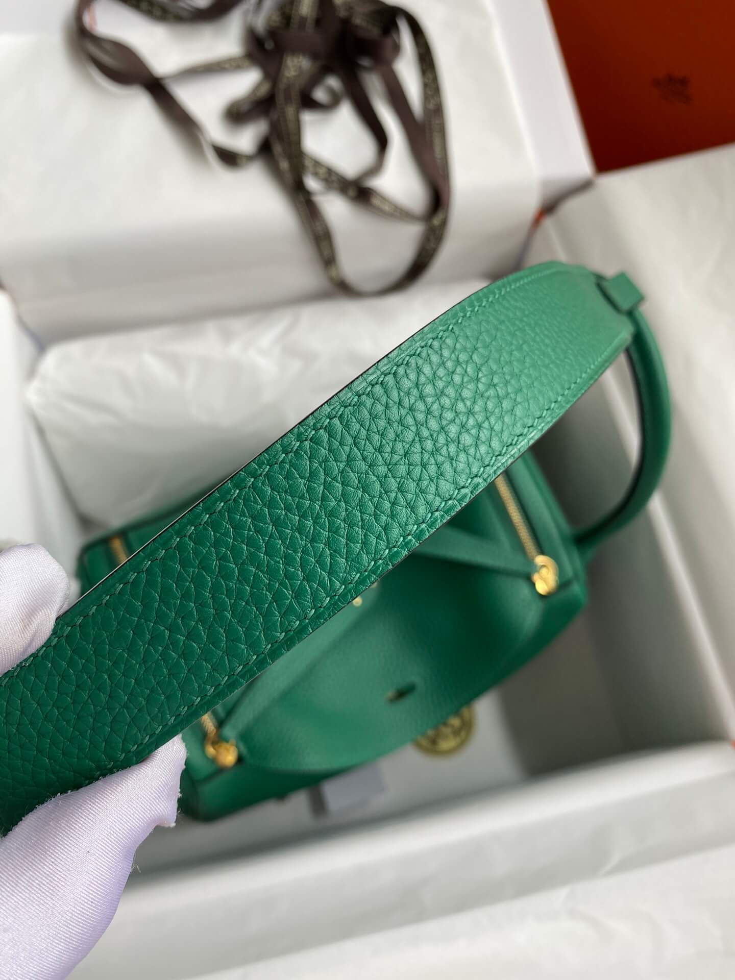 LD26cm,Peacock Green Gold Buckle