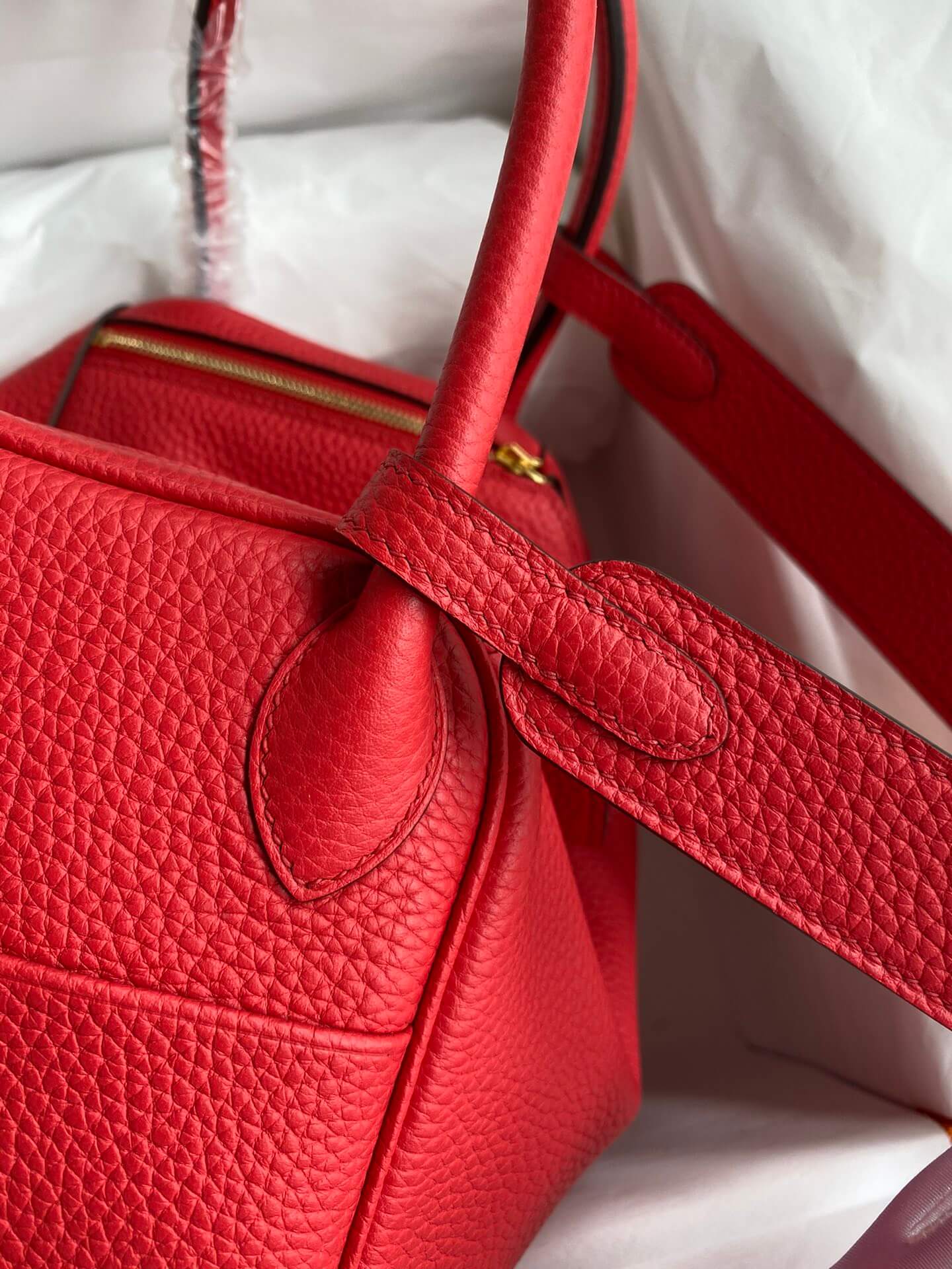 LD26cm,red gold buckle
