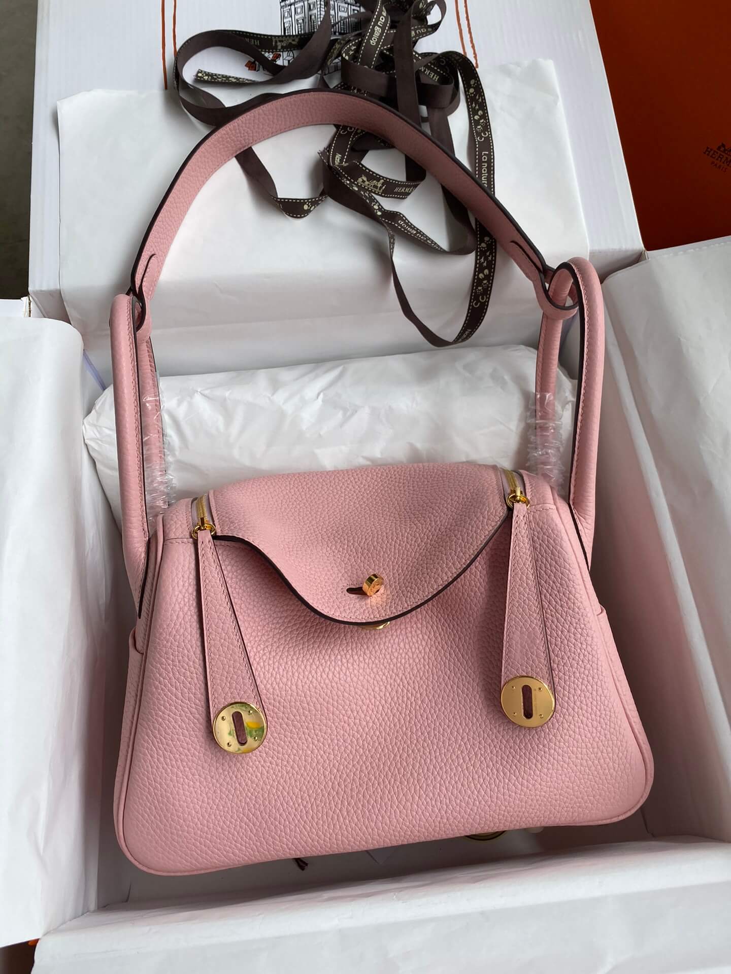 LD26cm,3q Cherry Blossom Pink Gold Buckle