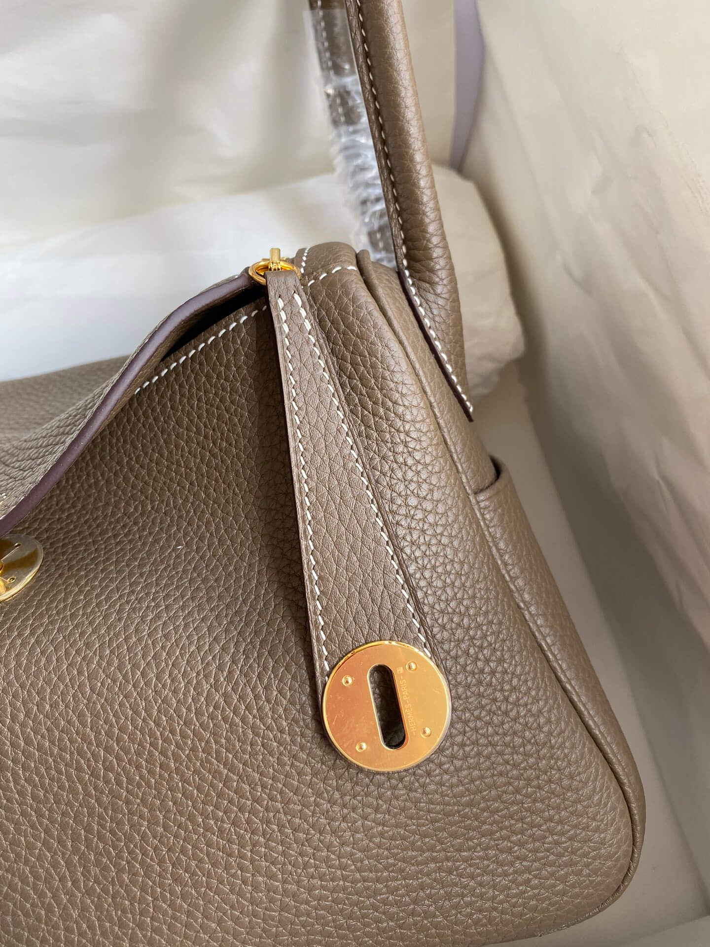 LD26cm,Elephant gray gold buckle