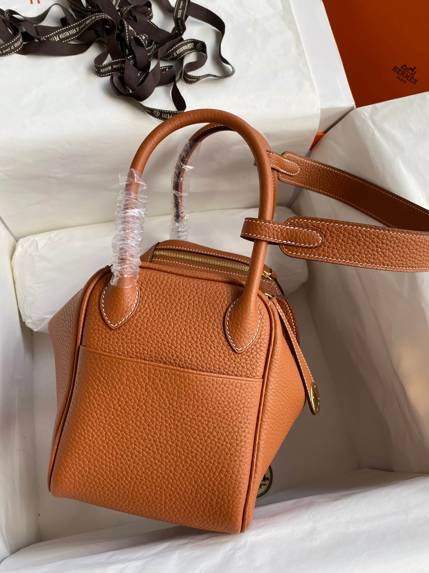 LD26cm,golden brown gold buckle