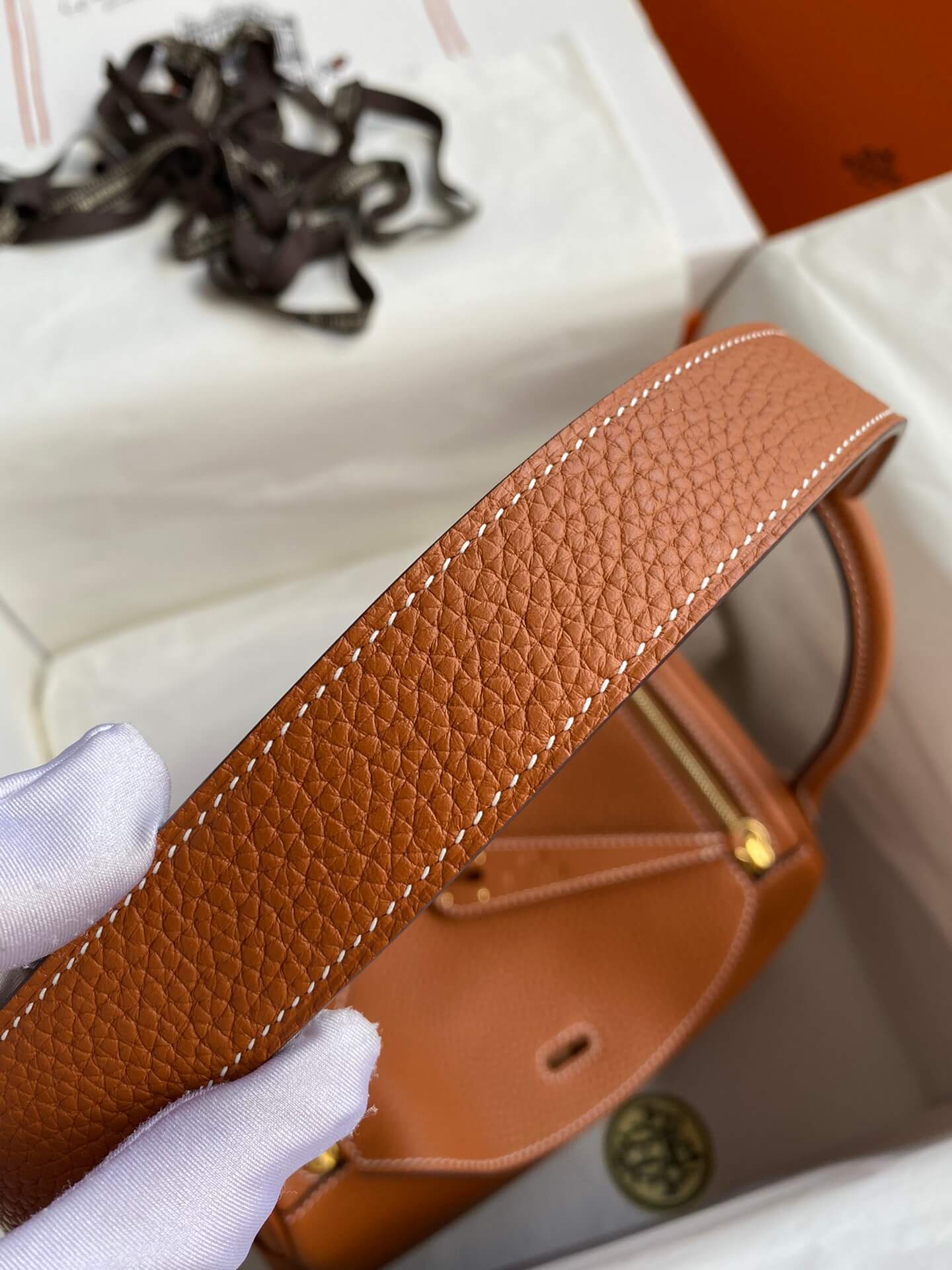 LD26cm,golden brown gold buckle