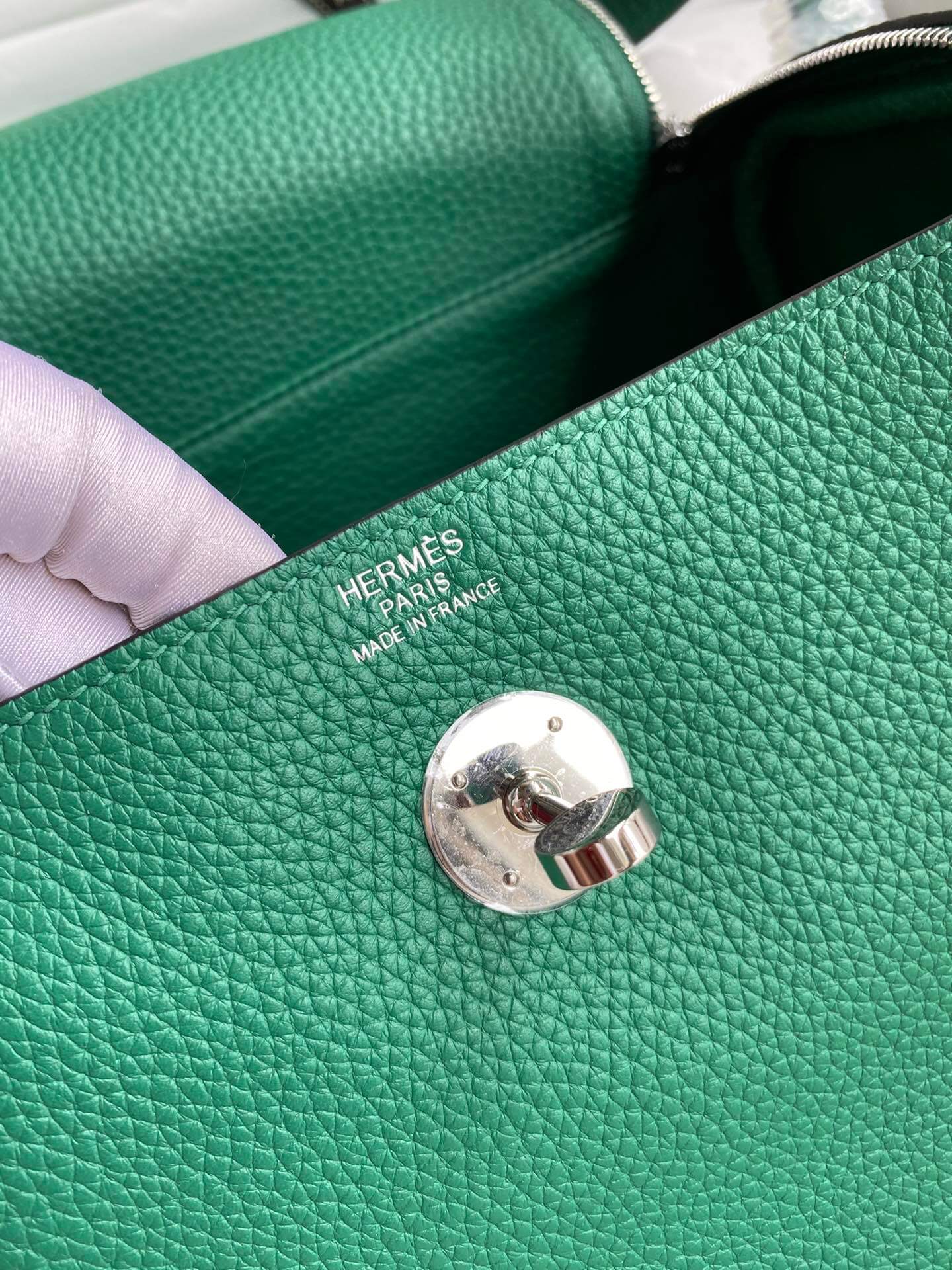 LD26cm,Peacock green silver buckle