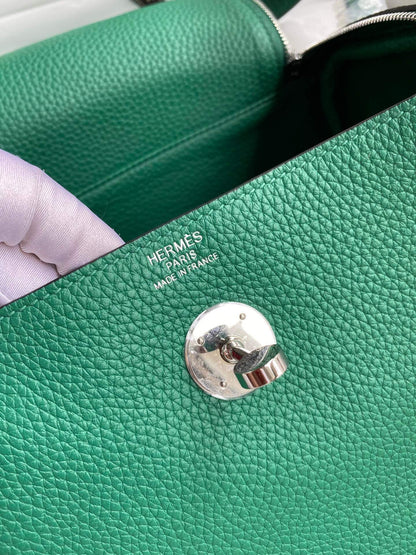 LD26cm,Peacock green silver buckle