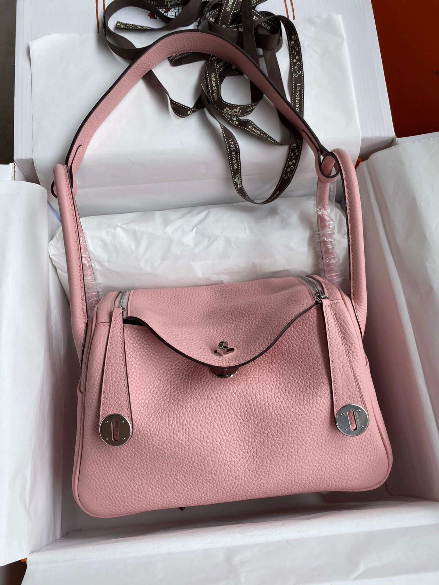LD26cm, 3q Cherry Blossom Pink Silver Buckle
